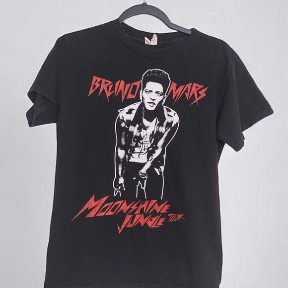 Black Bruno Mars Moonshine Jungle Tour 2014 T-Shirt - Picture 1 of 4